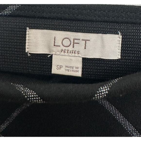 LOFT Size Small Petite Black White Argyle Preppy A-Line Schoolgirl Clueless - Picture 2 of 6